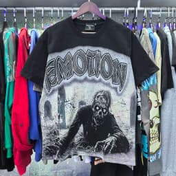 Mixed Emotion American Mask Wearing Angel Print Beaded Loose Short Sleeved T-shirt for couples Men Women Tee Tops