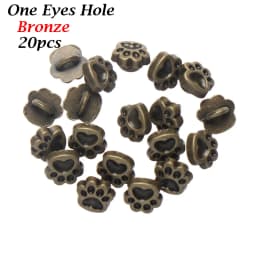 20pcs Mini Buttons DIY Doll Clothes Metal Buckle Bear Foot Style Buckles for 1/6 Doll Clothing Sewing Accessories Holes Buttons
