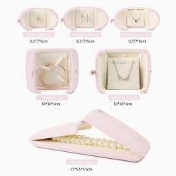 High-Grade Velvet Button Mongolian Double Open Jewelry Box Velvet Ring Ring Bracelet Necklace Packaging Jewelry Box