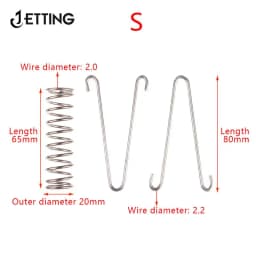 1pcs Dog Leash Shock Absorbing Buffer Tension Spring Training Sun Shade Heavy Duty Steel Tent Rope Fixed Buckle Drawbar Spring