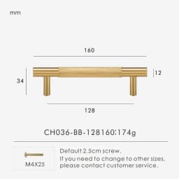 Nurlin Brass Diamond-cut Cross Knurl Pattern Gold Black Kitchen Cabinet Handles Wardrobe Pull T-bar Knobs 500mm Long Available