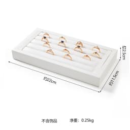 Luxurious Exhibitor Set Jewelry Display Stand White Leather Necklace Pendant Organizer Jewelry Window Counter Display Showcase
