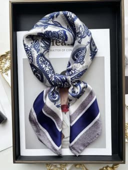 Luxury Print Imitation Silk Square Scarf Women Spring Neck Tie Shawl Wraps Female Hair Hand Wrist Headkerchief Hijab Bandana