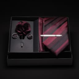 JEMYGINS New Designer Silver Gray Ties For Men Wedding Party Neck Tie Pocket Square Cufflink Pin Gift Box Set Gravat Accessories