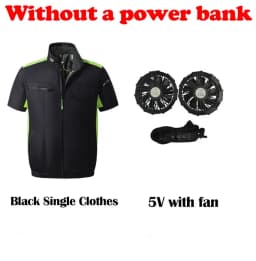 Unisex USB Cooling Vest With Wearable Fan 13 Hours Working Air Conditioned Short Sleeve For Outdoor Work Fishing Heat Relief