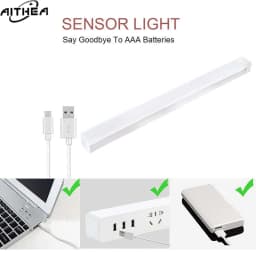 AITHEA LED Motion Sensor Light Wireless Night Light Type C Rechargeable Cabinet Wardrobe Lamp Staircase Backlight For Kitchen