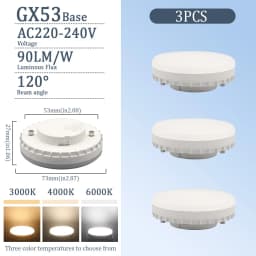 1-10pcs GX53 LED Bulb 5W 7W 9W 12W 15W 220V Reflector Disc Frosted Puck Light Cool Lighting 6000k LedS Lamp Lampara Foco