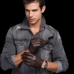 Men Luxury Urtra Thin Lambskin Genuine Leather Gloves Driving Riding Tight Unlined Breathable Soft Touch Screen