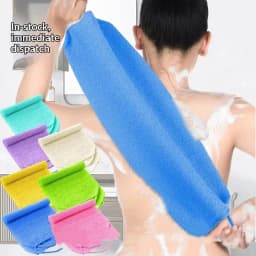 2pcs African Net Bath Body Exfoliating Long Net Double-Sided Shower Body Scrub Back Scrubber Skin Smoother Beauty Skin Bath Wash