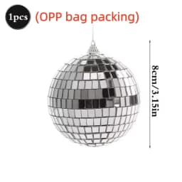 20PCS 4D Silver Ball Party Mirror Ball Cool Reflective Christmas Tree Decoration Suitable for Wedding Parties Dance Music