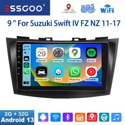 ESSGOO 9" 2 DIN For Suzuki Swift IV FZ NZ 2011-17 Android 13 Carplay Car Stereo Radio Multimedia Video Player GPS Navi FM RDS BT