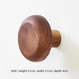 Scandinavian Solid Wood Handle Clothes Hook Coat Hook Wall-mounted Hook Punch-free Door Clothes Hanger Pebble Shape Cabinet Door