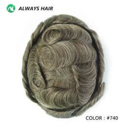 Invisible Hairline Hair System Unit for Men 0.03-0.04mm Super Thin Base Toupee Indian Human Hair Mens' Topper Wig