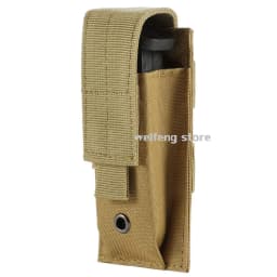 Tactical Molle Single Magazine Pouch 9mm Mag Holster Universal Pistol Mag Holster for G17 G19 M9 P226 Hunting Gear