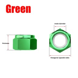M2 M2.5 M3 M4 M5 M6 M8 Aluminum Hex Nylon Lock Nut Anodized Multi-color Colourful Aluminum Alloy Insert Locking Nuts 5pcs-10pcs