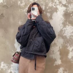 Korean Retro Patchwork Diamond Grid V-neck Cotton Jacket Women's New Winter Fashion Small Size Matching Cotton Clothes