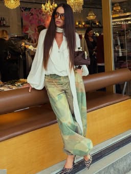Camo Print Drawstring Waist Women Pants Wide Leg Loose Cut Drawstring Hem Relaxed Fit Casual Trouser Streetwear 2026 New Fashion