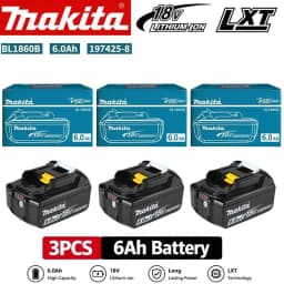 100% Genuine Original BL1860B 18V 6Ah Lithium Battery for BL1850B BL1840B Cordless Drill Impact Wrench Driver Power Tools