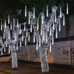 Connectable 50CM LED Icicle Fairy String Lights Outdoor Garland Christmas Meteor Shower Holiday Light for Garden Courtyard Decor