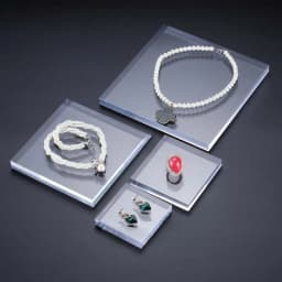 Transparent acrylic block platform jewelry holder organizer display stand for Bracelet Necklace Ring earring cosmetics riser