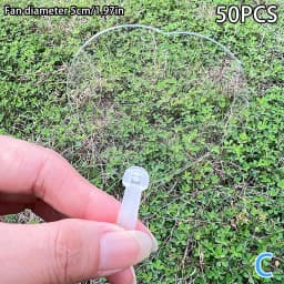 50Pcs Cute Mini Plastic Transparent Blank Fan Child Kids DIY Fan Wedding Birthday Party Favors Girlfriend Boyfriend Ideas Gift