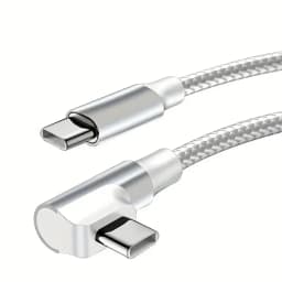 90 Degree Dual USB C Fast Charge Elbow Cable For iPhone 15 16 17 Pro Max Samsung Xiaomi Redmi POCO Type C Quick Charging Cables
