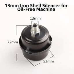 1pcs Plastic Air Compressor Muffler 12.5mm/ 16mm/ 20mm Oil-free Air Compressor Accessories Noise Filter Muffler Black
