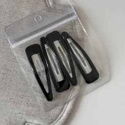 4pcs K-style Bright Water-drop Shaped Alloy Hair Clips For Women Vintage Solid Color 6.5cm Big Bobby Pins Barrettes Side Hairpin