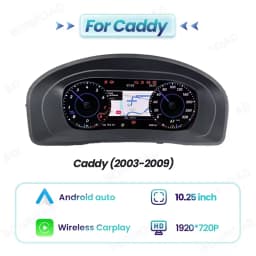 12.3”LCD Digital Dashboard Cluster For Volkswagen VW Golf 7 MK7 Caddy T6 Wireless CarPlay Android Auto Instrument Panel Cockpit