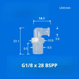 5PCS/lot Plastic Polypropylene Luer Lock Adapter Luer Lock to Thread 1/4-28UNF,10-32UNF,M6,M5,G1/8