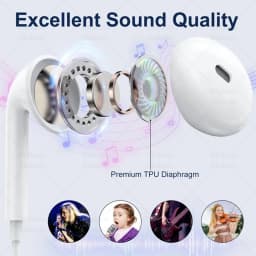 Type C 3.5mm Wired Earphones For Redmi Note Xiaomi 17 15 14 13 12 11 Pro Headphones in-ear Headset Samsung Huawei Phone Tablet