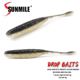 SUNMILE Fishing Lures Drop Soft Baits 7.5/9.5/11.5cm Soft Lure Iscas Artifical Baits Leurre Louple for Bass Pike Fishing Baits