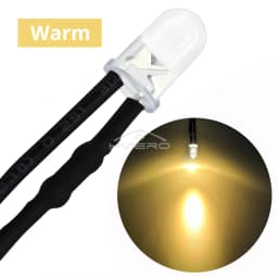 10Pcs 3mm 5mm Round LED 12V 20cm Pre Wired White Blue Yellow Diode Lamps DIY Billboard Decoration Lights Emitting Diodes Bulbs