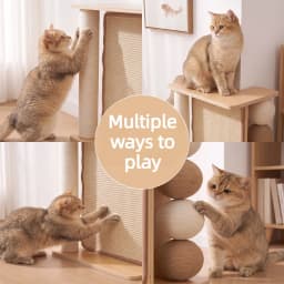 Sofa Corner Cat Scratching Post Couch Protector Sisal Scratcher Board Solid Wood Cat Scratchers Indoor Side Table Cats Furniture