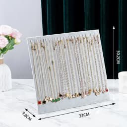 High Quality Velvet L-shaped Necklace Display Rack Jewelry Display Storage Necklace Board Earrings Ring Pendant Props