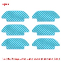 For Cecotec Conga 4090 4490 4690 5090 5490 6090 Robot Vacuum Cleaner Side / Soft Roller Brush Mop Cloth Rags Wheel Accessories