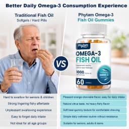 Omega 3 Fish Oil Gummies Support Brain & Nervous System Health, Cardiovascular & Skin Health, Antioxidant & Anti-Inflammation