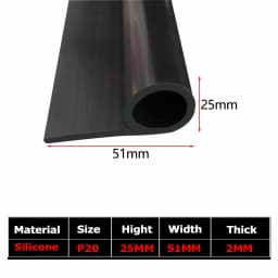1/5Meter 9 Shape Auto Rubber Seals Car Door high temperature Oven Steam Doors Window Silicone P-Type Weather Strip