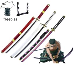 104cm Roronoa Zoro Sword Anime One Piece Cosplay Prop Knife Ninja Schwert Real Size Japanese Katana Original Samurai Sabre Toy
