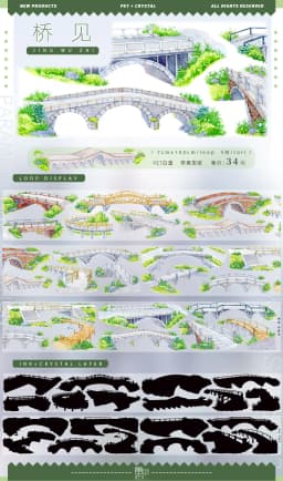 Scenery November New Church Riverside Architecture Ancient Style Modern Scenery Washi Pet Tape Journal Collage.