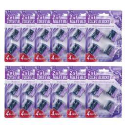 2In1 Toilet Blocks Cube Lavender Haze 4Pack, Long-Lasting Fresh Toilet Cleaner with Foaming Action for Bathroom Use