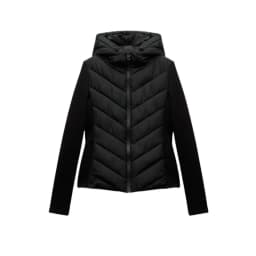 ETJ 2026 New Women's Elegant Fashion Patchwork Long Sleeve Standing Collar Hooded Cotton Jacket Sport Coat 8073227