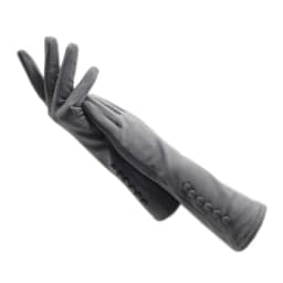 Gloves winter ladies gloves suede long 35CM arm suede fashion suede touch screen thick black gray beige dark blue brown light gr