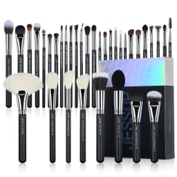 Jessup Makeup Brushes Set Professional 35pcs Premium Synthetic Labeled Make up Brush for Foundation Eyeshadow Concealer Contour