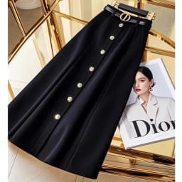 2026 Female High Waist Maxi Skirt Advanced Feeling Women A-word Long Skirts Spring Autumn Ladies Fashion Solid Color Maxi Skirt