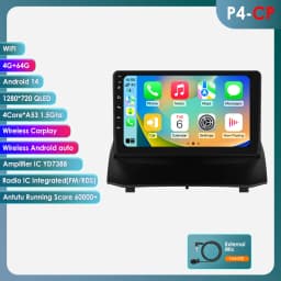 Hizpo 2 Din Android 14 Car Radio Multimedia For Ford Fiesta 2009-2017 Video Player GPS Navigation 4G+WIFI Carplay Head Unit 7862