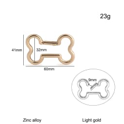 10/30/100PCS Bone Shape Open Metal Buckles Carabiner Clip Keyring Buckle For Key Chain Backpack Handbag Purse Strap Accessories