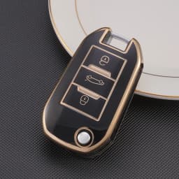 TPU Flip Folding Key Fob Cover Case For Citroen C3 C4 Berlingo 2021 For Peugeot 208 2008 301 308 3008 RCZ 508 408 2008 307