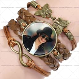 80S Superstar Michael Jackson Time Gem Necklace King of Pop MJ Neck Chain Vintage Men Women Wristband Fashion Charms Accessories