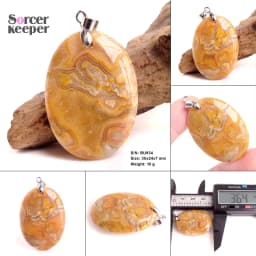 High Quality Pendentif Real Natural Crazy Lace Agate Stone Pendant Chains Necklace For Women's & Men's Jewelry Making BK996H
